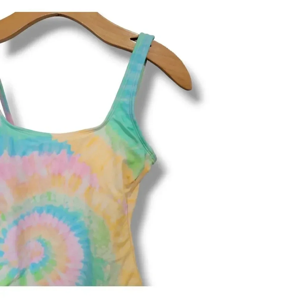 Stoney Clover Lane X for Target Women's rainbow tie dye one piece swimsuit - xs - Picture 5 of 11